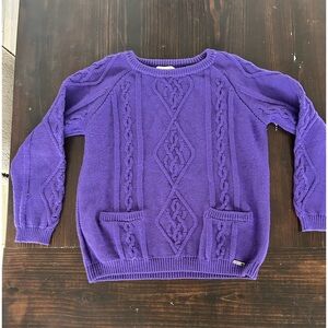 Blarney Woolen Mills Women’s Irish Merino Wool Cable Knit Sweater Large